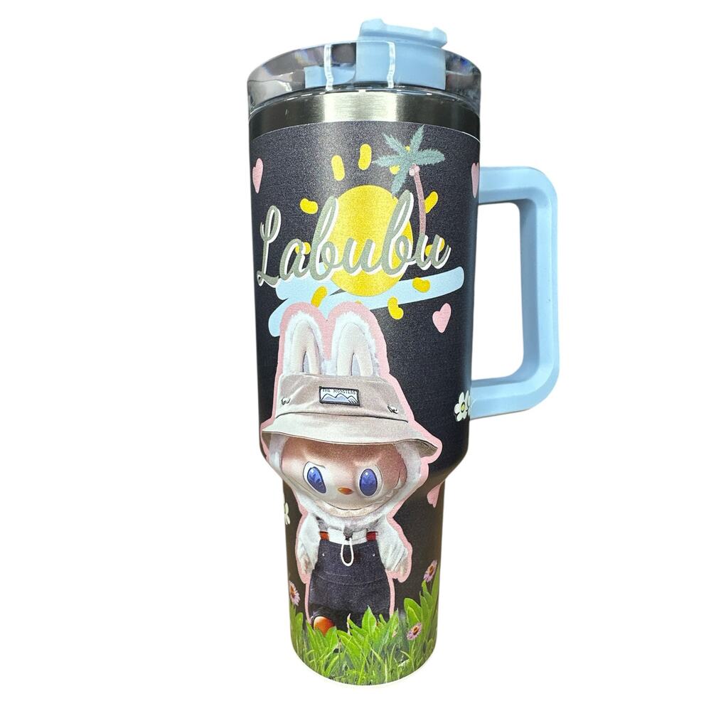 LTBB-01. Labubu Monster Tumbler 40oz - Black/Blue